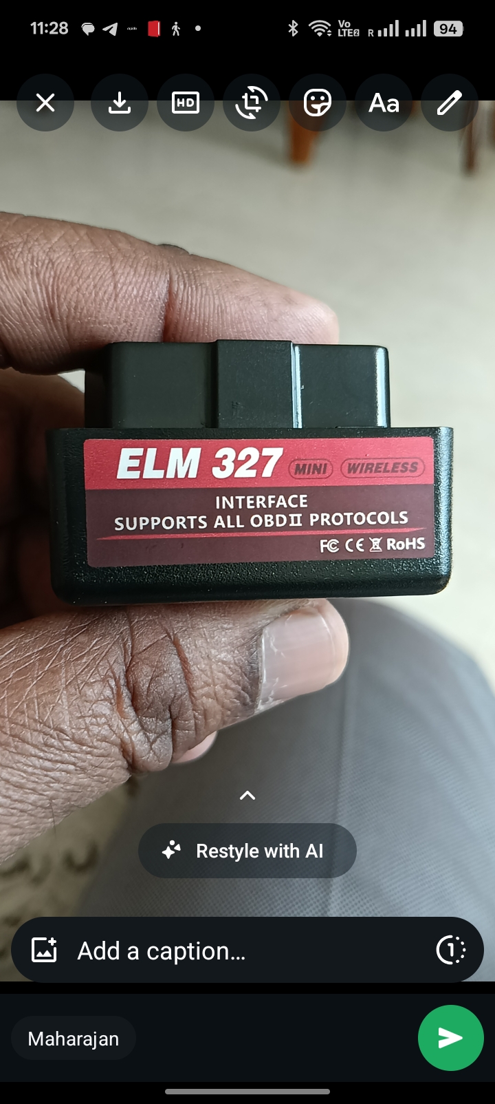 ELM327 Mini Wireless Dongle
